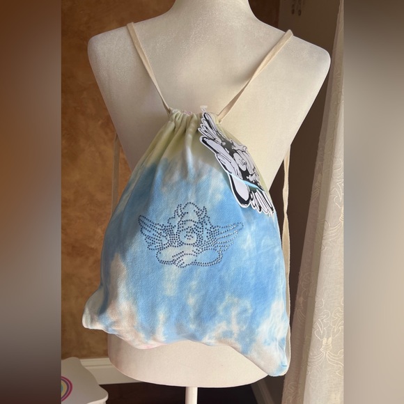 NWT UNRELEASED BOYS LIE Rhinestone Tie Dye DrawString Bag and sticker - Picture 5 of 5